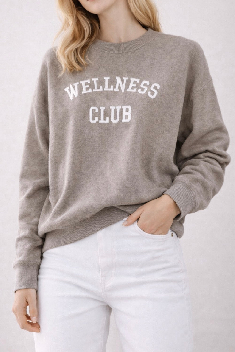 LOD Of Love - Striped Sweater Beige Brown With Embroidered Flower Sleeve