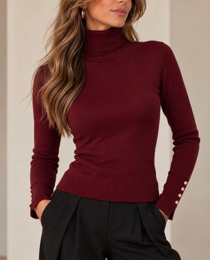 LOD Of Love - Basic Coltrui Bordeaux Met Gouden knoopjes