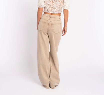 LOD of Love - Extra Tall Wide Leg Jeans Beige – Inseam 90 cm