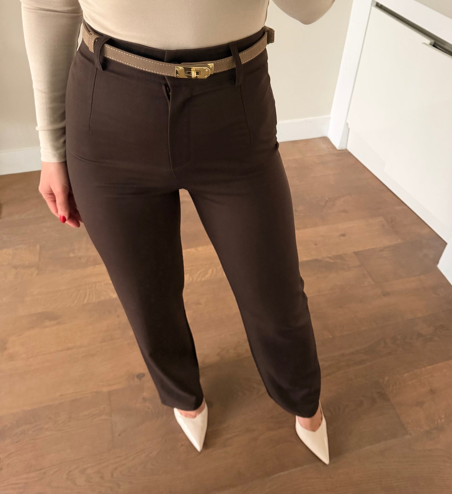 LOD of Love - Pantalon Liana Brown Normale Fit