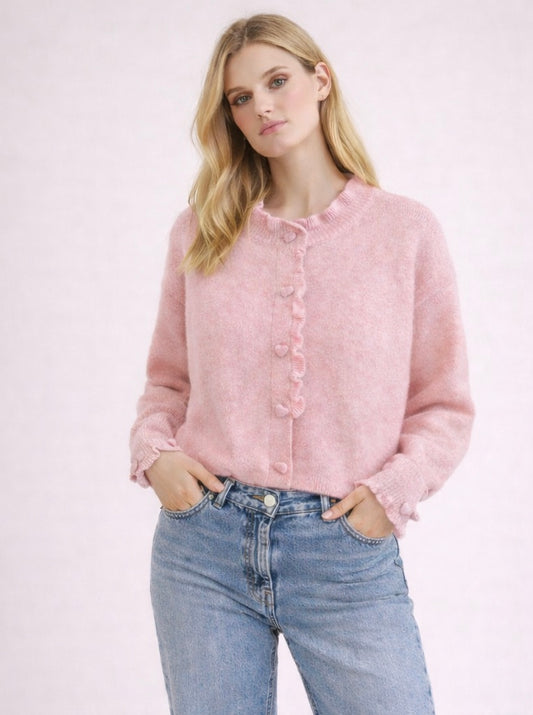 LOD of Love – Zachtroze Fluffy Vest met Ruches