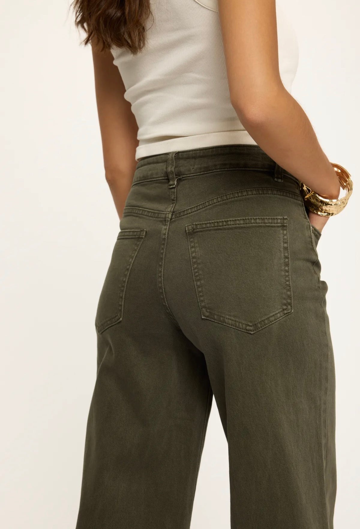 LOD of Love - Wide leg jeans – khaki - Tall  (Inseam 88 cm)