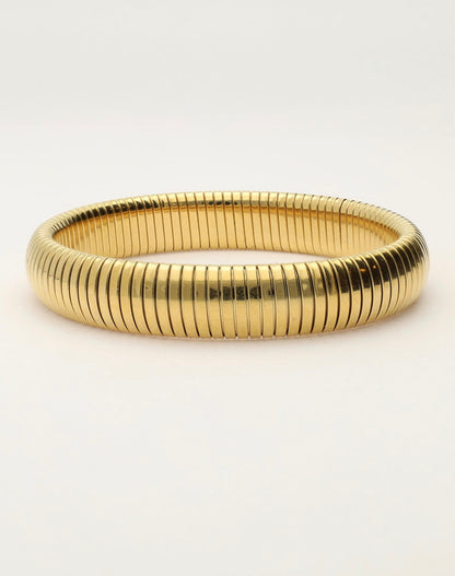 LOD of Love – Gouden Stainless Steel Bangle Met stretch