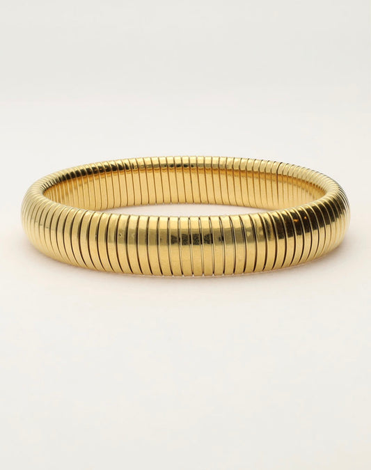 LOD of Love – Gouden Stainless Steel Bangle Met stretch