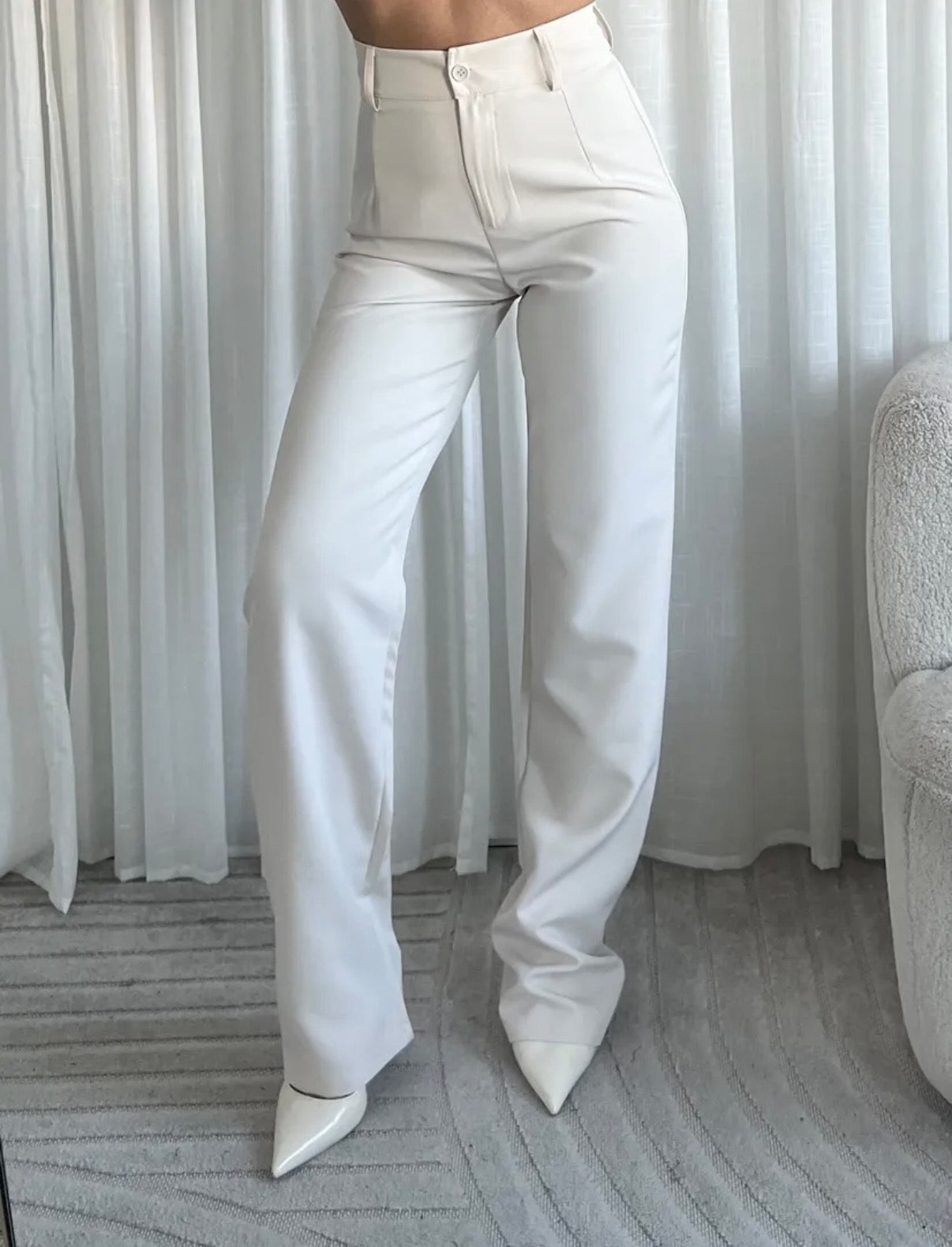 LOD of Love – Liana Pantalon Cream Tall Fit