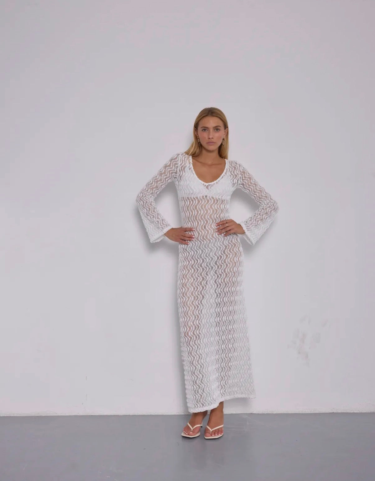 LOD of Love – Witte Gehaakte Maxi Jurk – Beach Dress