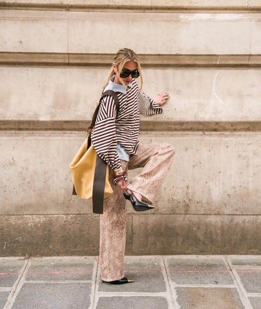 LOD of Love - Bambi Straight Fit Jeans – Beige Marble