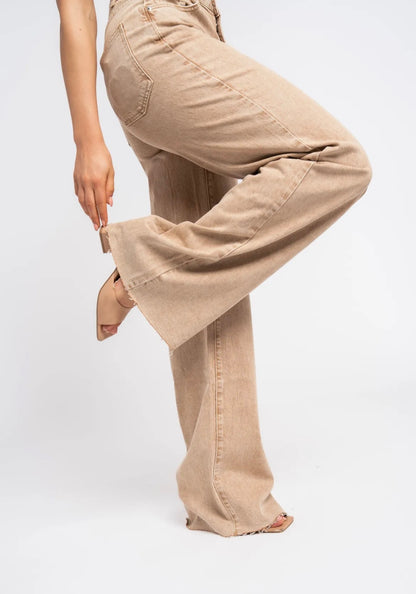 LOD of Love - Extra Tall Wide Leg Jeans Warm Beige – Inseam 90 cm
