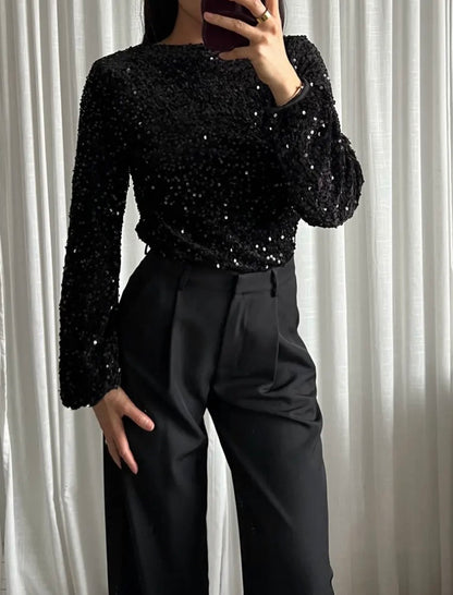 LOD of Love – Zwarte Paillettentop Sparkle All Night