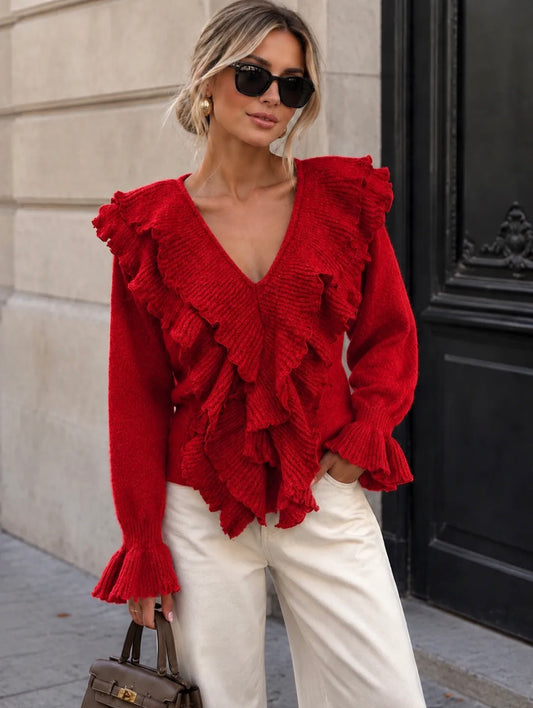 LOD of Love – Ruffle Trui Red