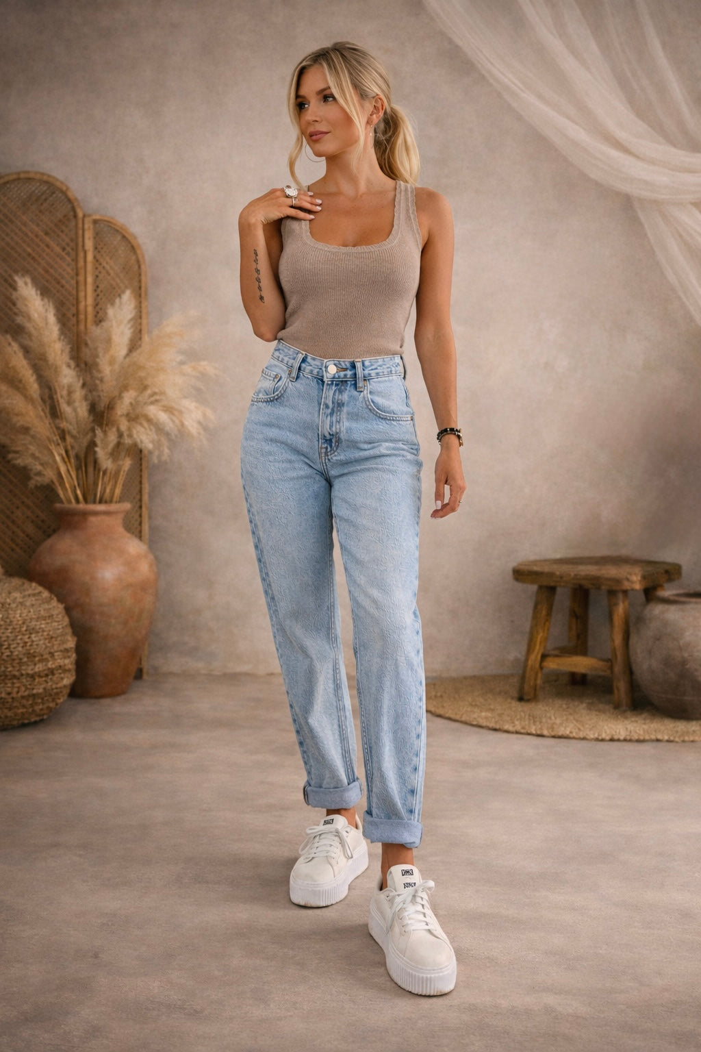 LOD of Love - Queen Hearts Mom Fit Jeans