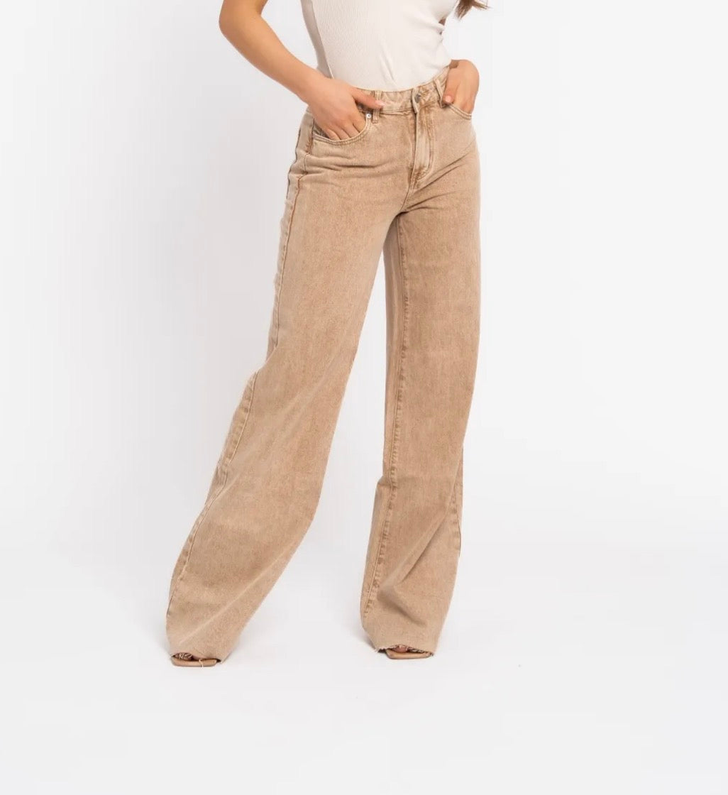LOD of Love - Extra Tall Wide Leg Jeans Warm Beige – Inseam 90 cm