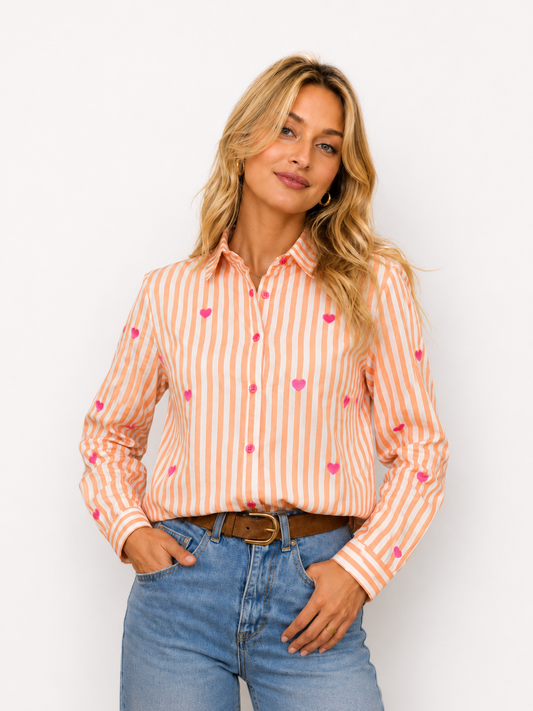 LOD of Love – Emma Heart Blouse Orange