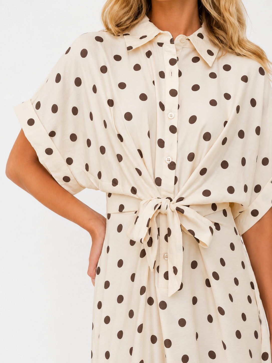 LOD of Love – Cotton Polka Dot Dress with Back Bow