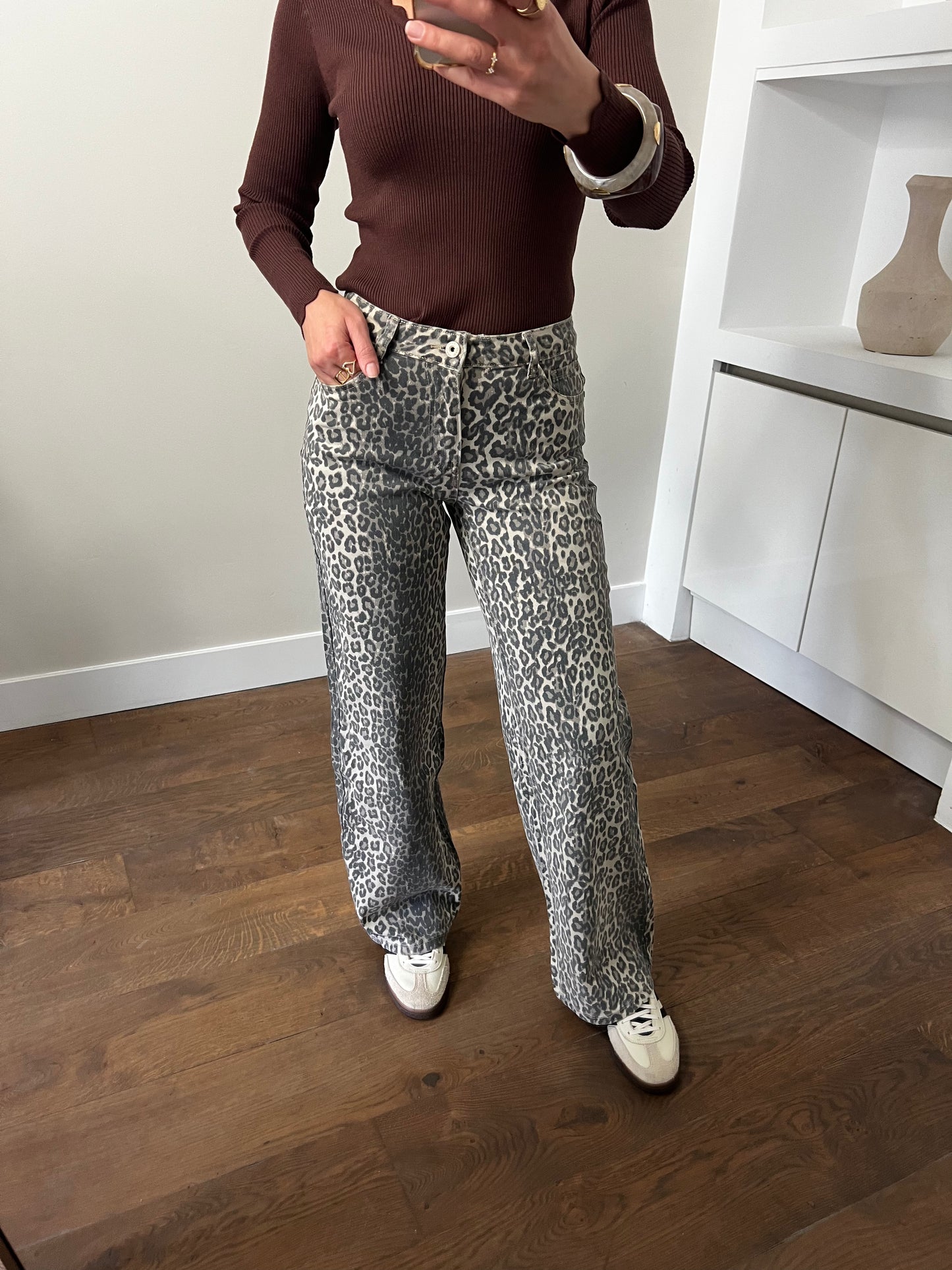 LOD of Love - Jeans Leopard Dad Fit Wide Leg