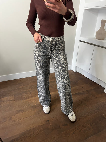 LOD of Love - Jeans Leopard Dad Fit Wide Leg