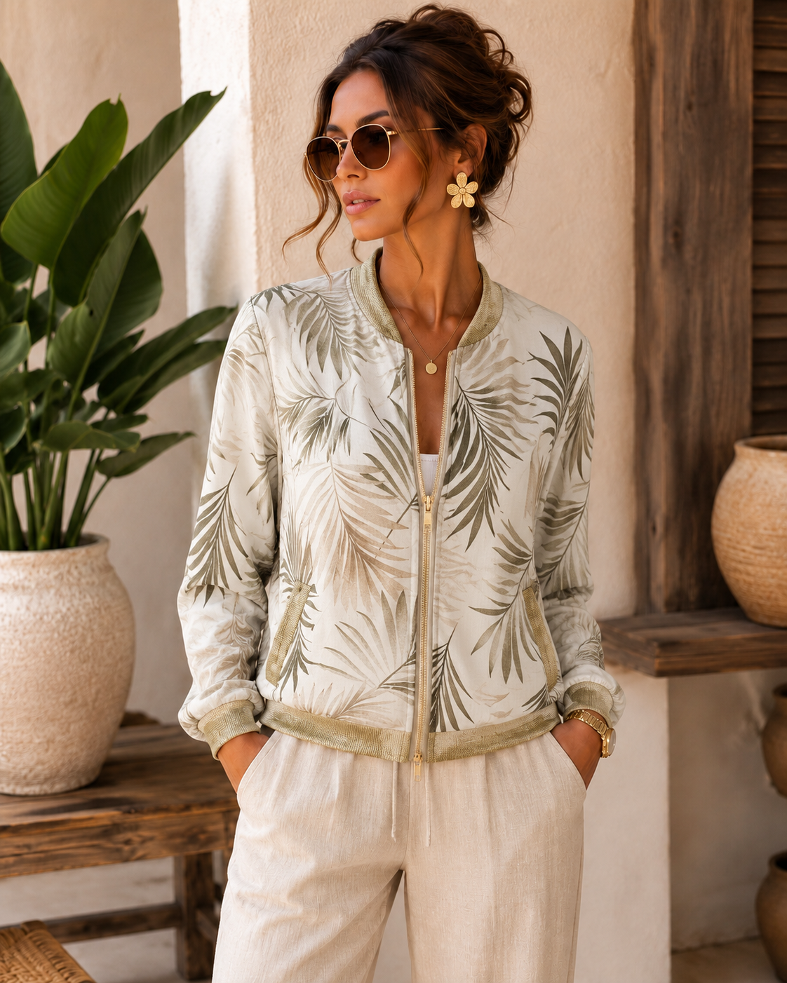LOD of Love – Palm Leaf Bomberjack Green