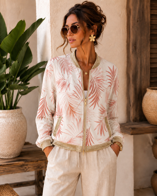 LOD of Love – Bomberjack met Roze Palmenprint