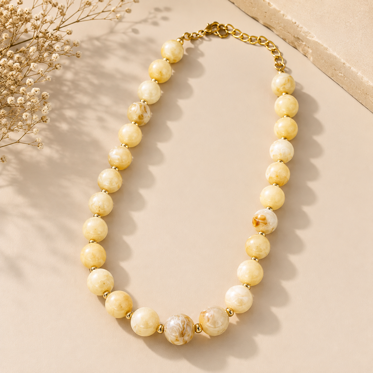LOD of Love - Beaded Necklace Cream