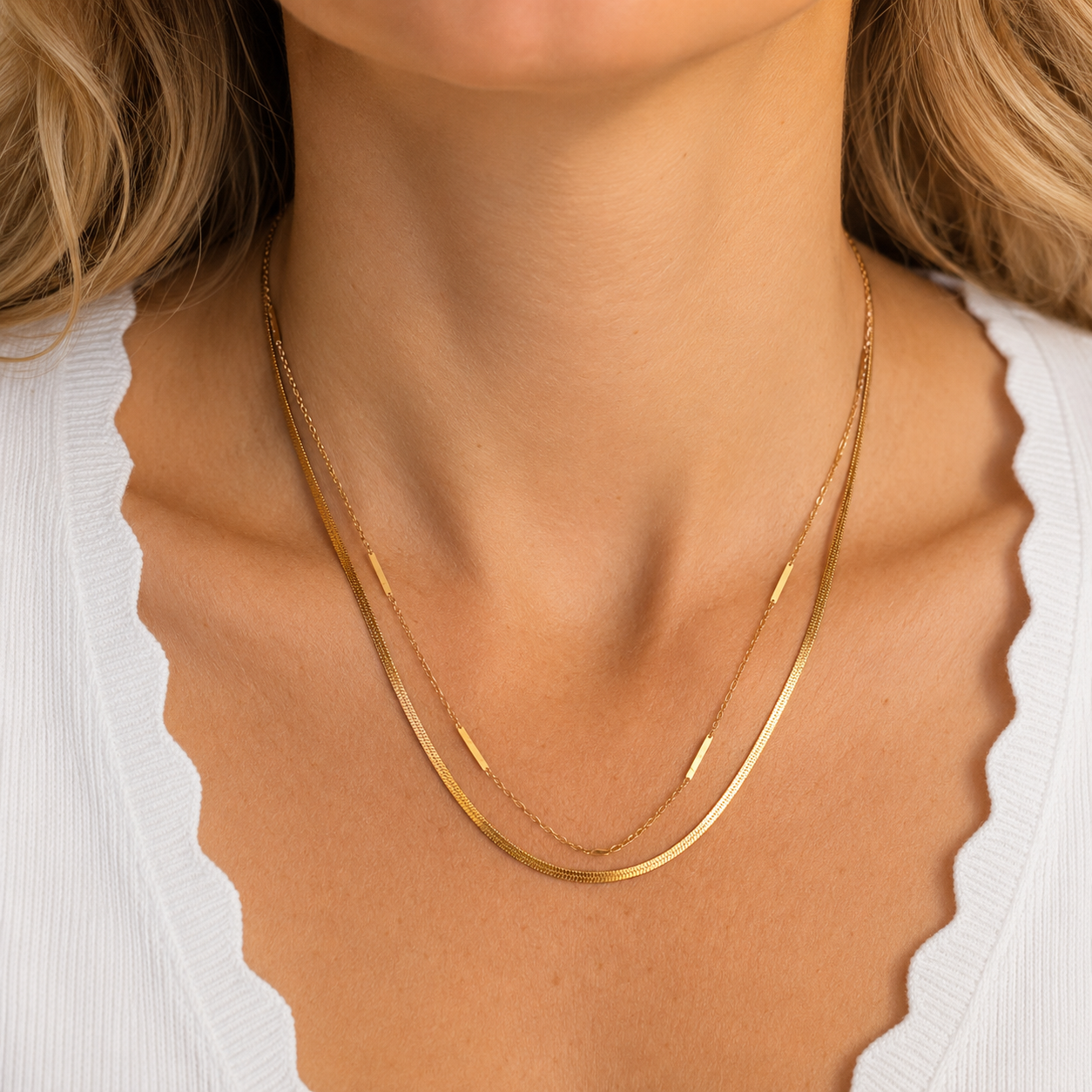LOD of Love - Golden Layered Necklace