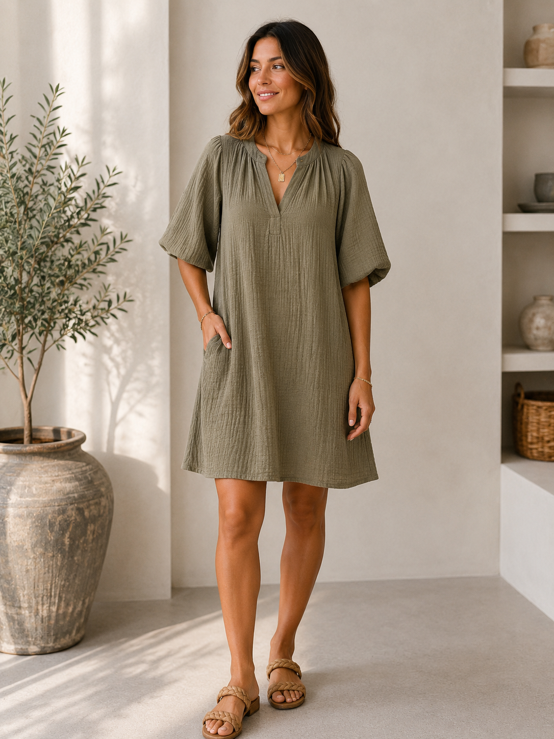 LOD of Love – Luchtige Jurk met V-Hals