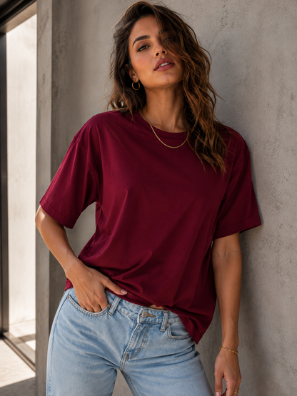 LOD of Love – New York T-Shirt Bordeaux mit Teddy-Buchstaben