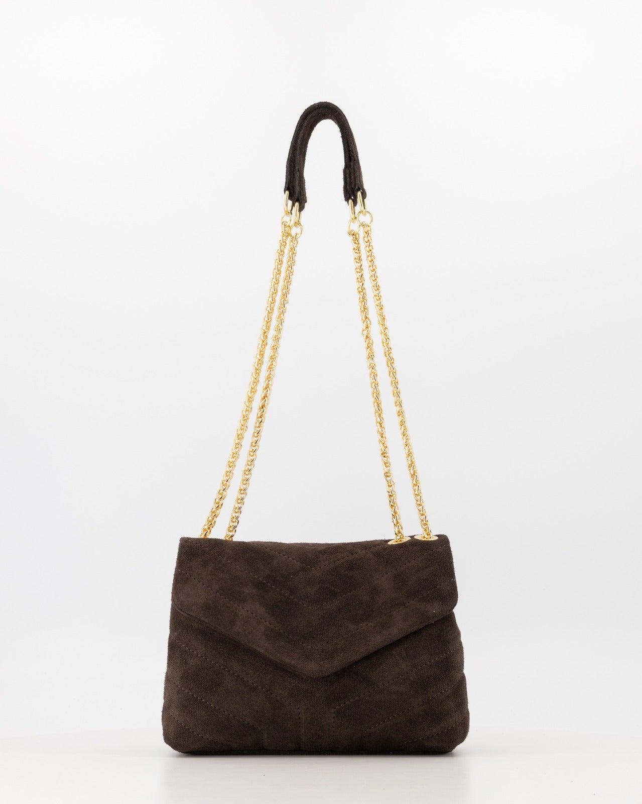 LOD of LOVE – Celine Suede Crossbodytassen Donkerbruin