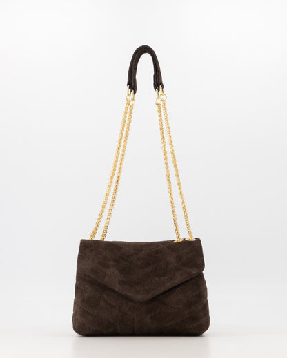 LOD of LOVE – Celine Suede Crossbodytassen Donkerbruin