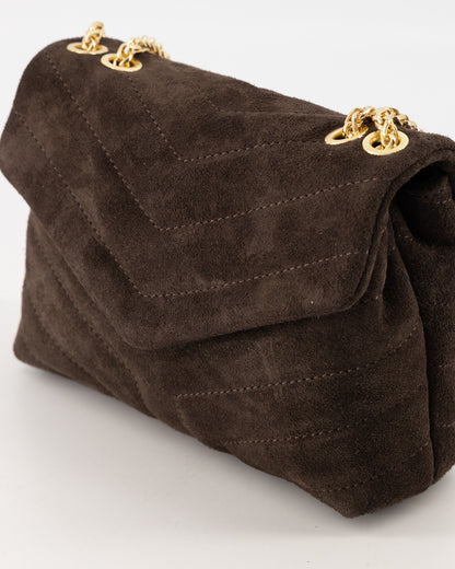 LOD of LOVE – Celine Suede Crossbodytassen Donkerbruin