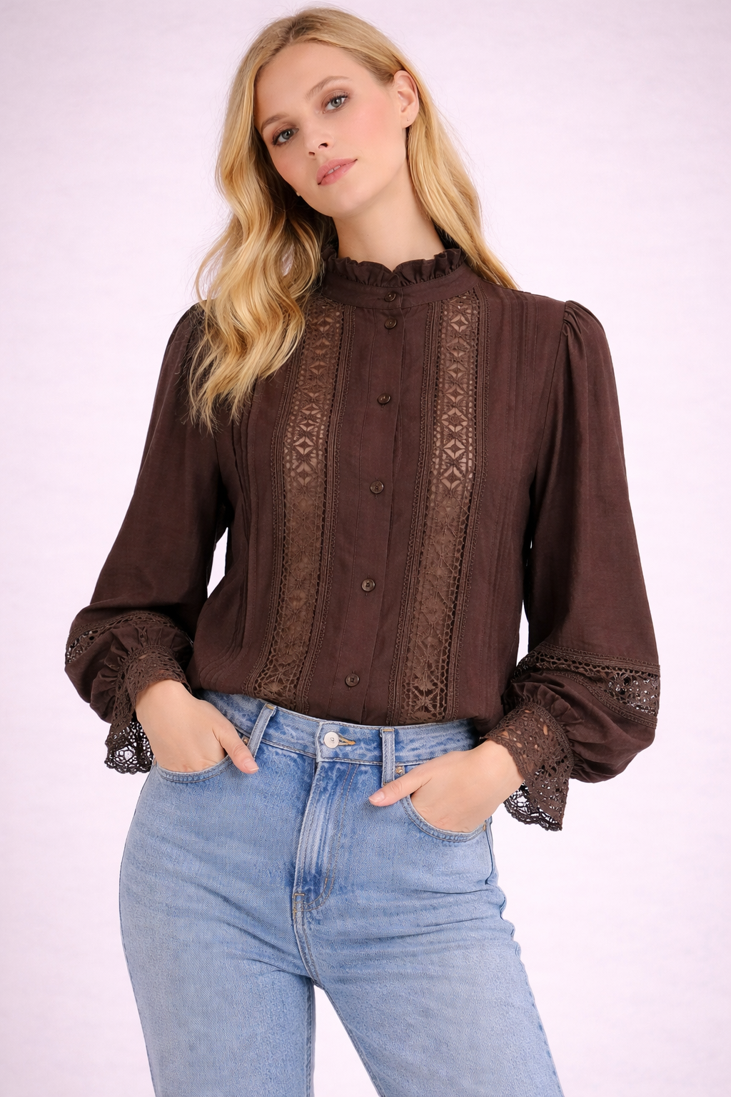 LOD of Love – Broderie Blouse Brown