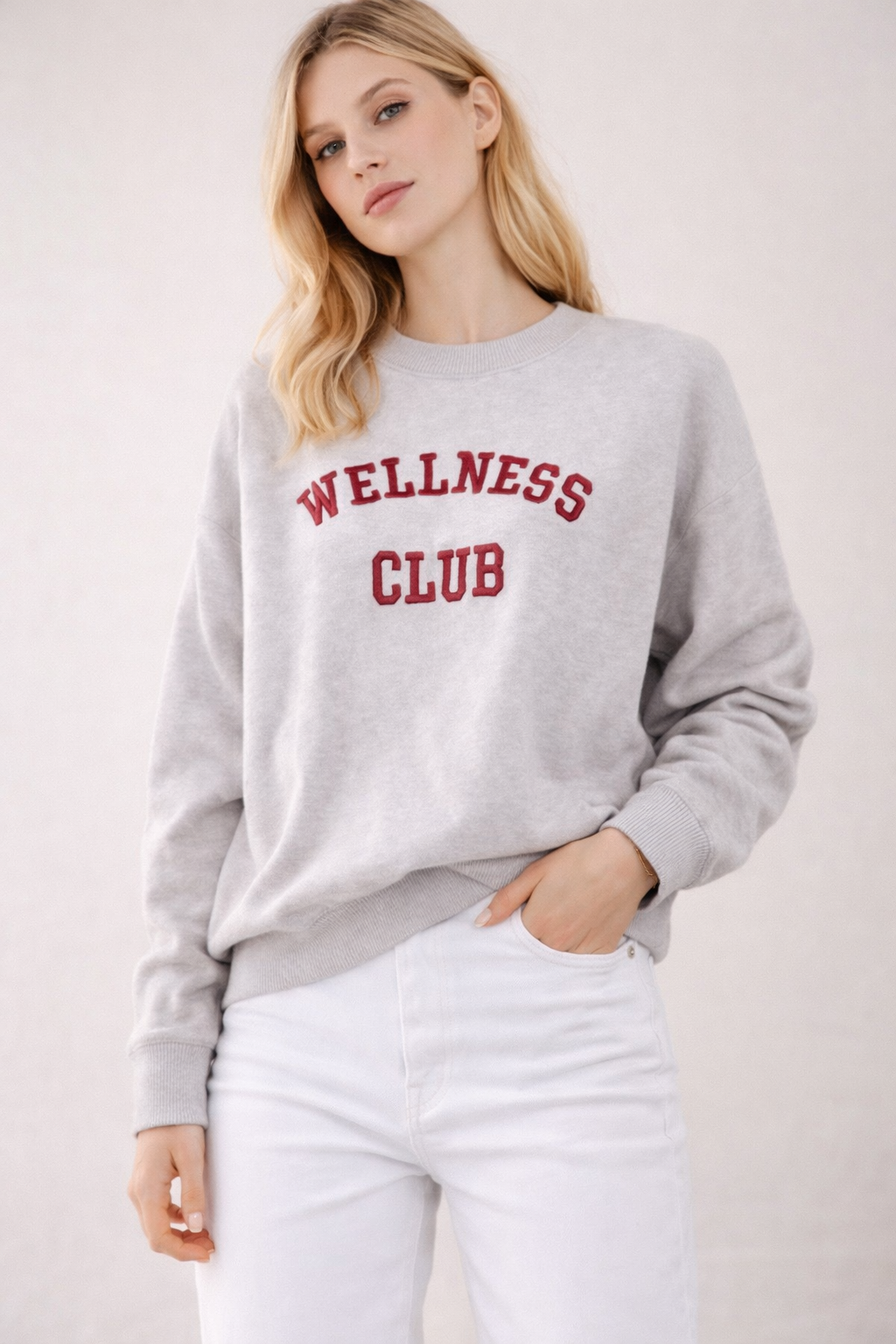 LOD Of Love - Striped Sweater Beige Brown With Embroidered Flower Sleeve