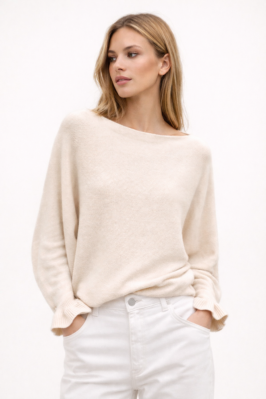 LOD of Love - Vlinder Trui in Beige