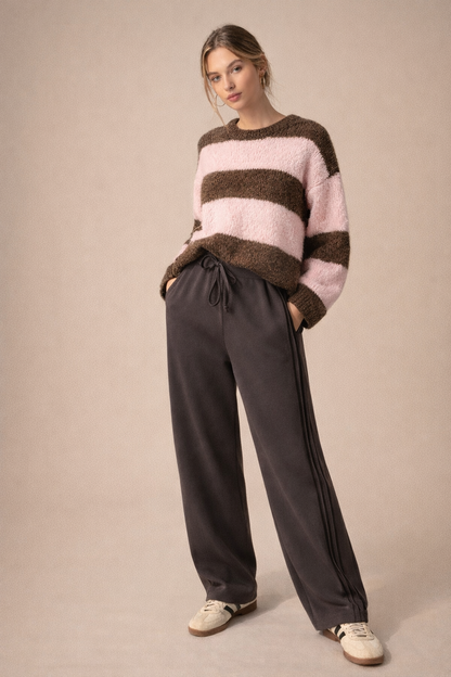 LOD of Love - Bruine Travel Broek Met Rechte Pijp