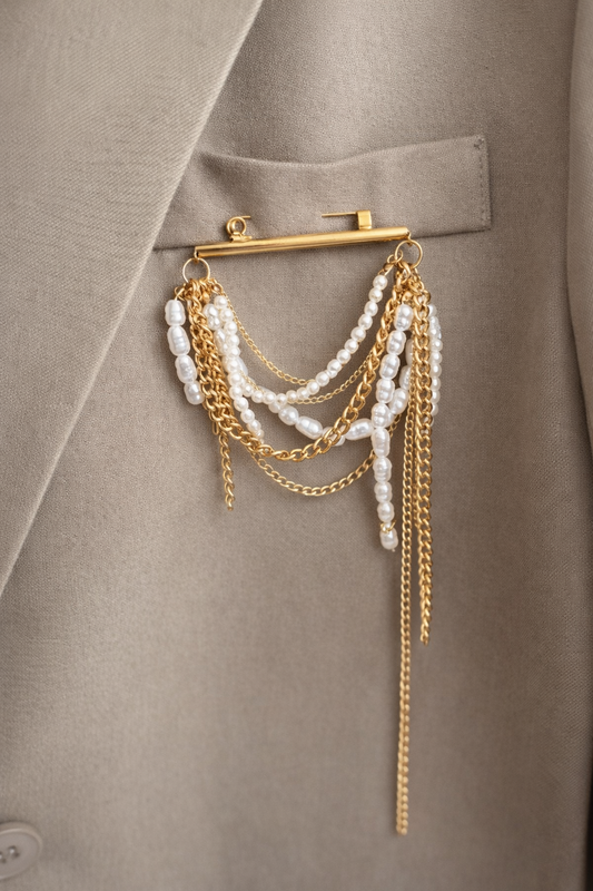 LOD of Love - Vintage Perlenbrosche Herz