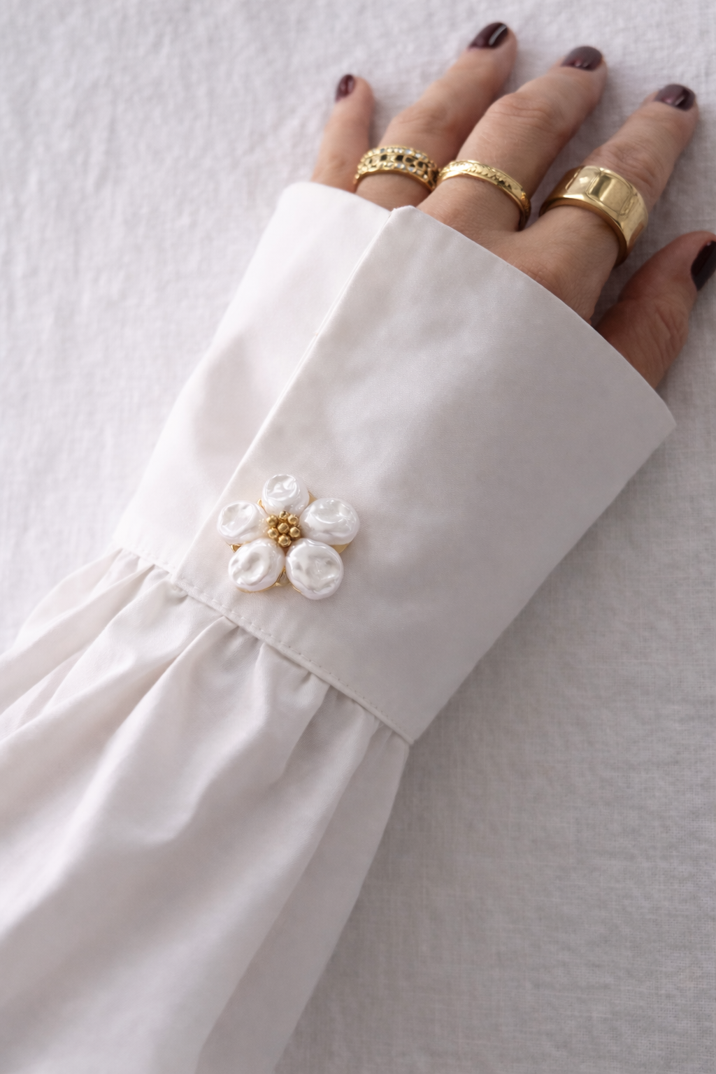 LOD of Love – Manschettenknöpfe Floral Grace in Goldfarbe