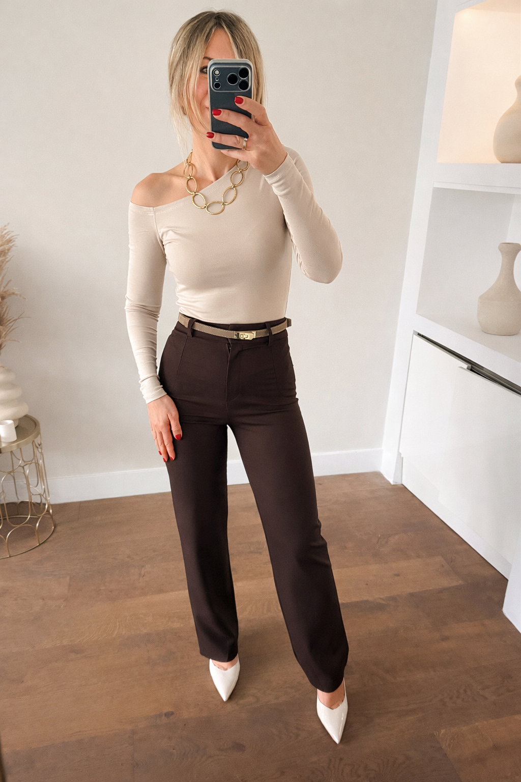 LOD of Love - Pantalon Liana Brown Normale Fit