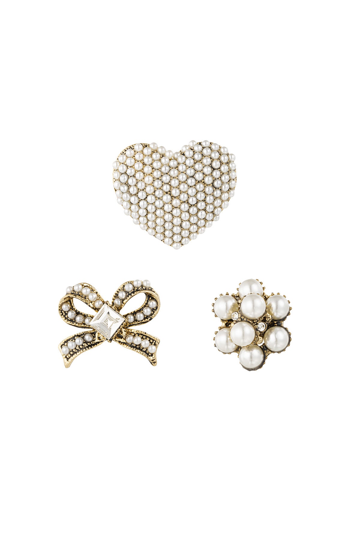 LOD of Love - Vintage Parelbroche Hart