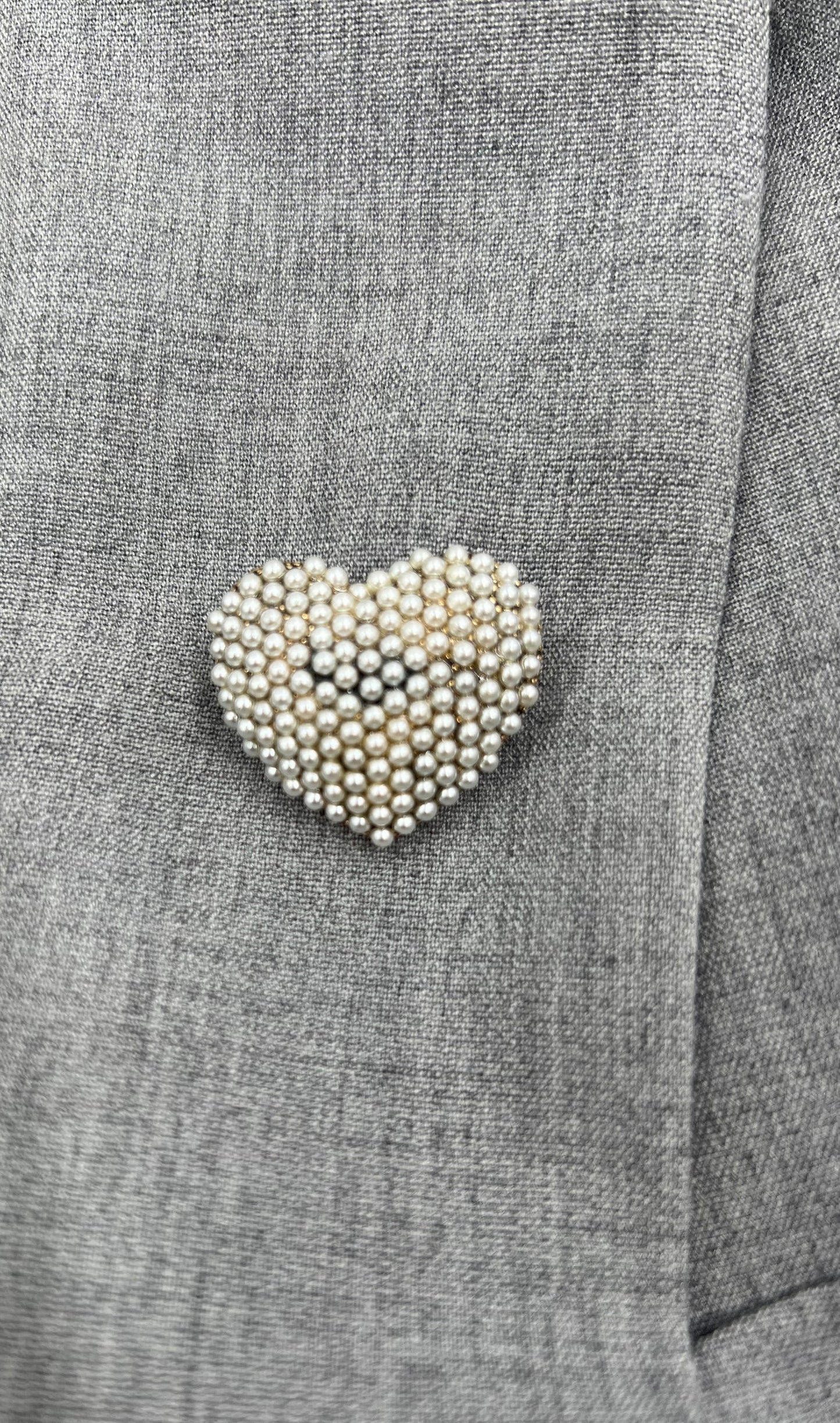 LOD of Love - Vintage Parelbroche Hart