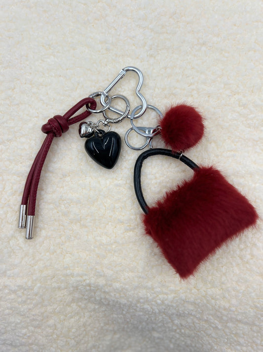 LOD of Love - Bag Charm Bordeaux fake fur