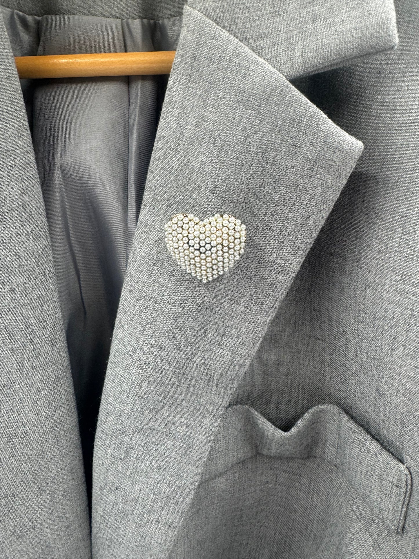 LOD of Love - Vintage Parelbroche Hart