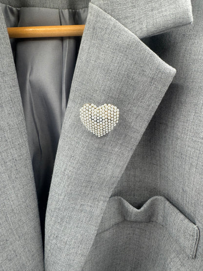 LOD of Love - Vintage Parelbroche Hart