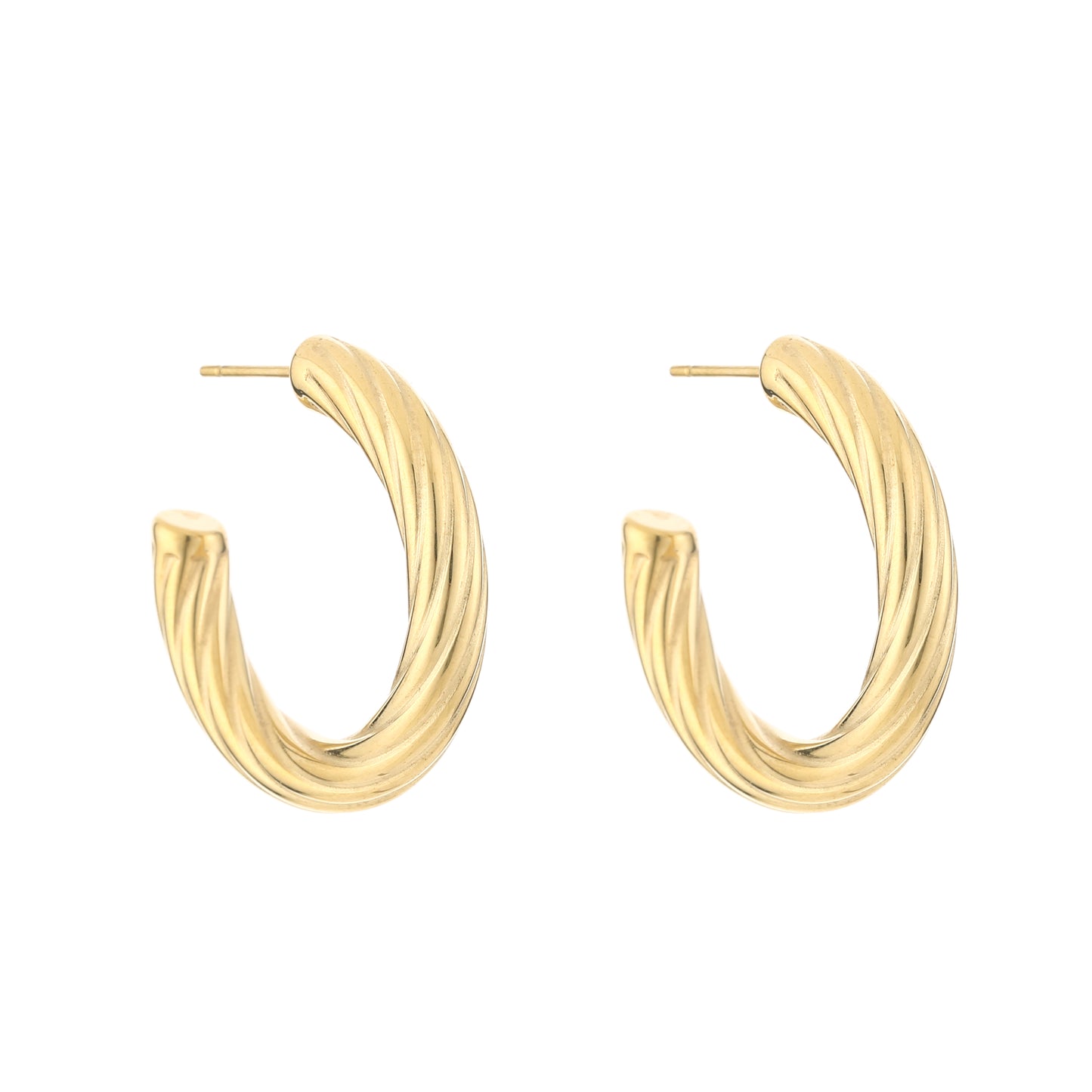 LOD of Love - Oorbel Hoop met Gedraaid Patroon