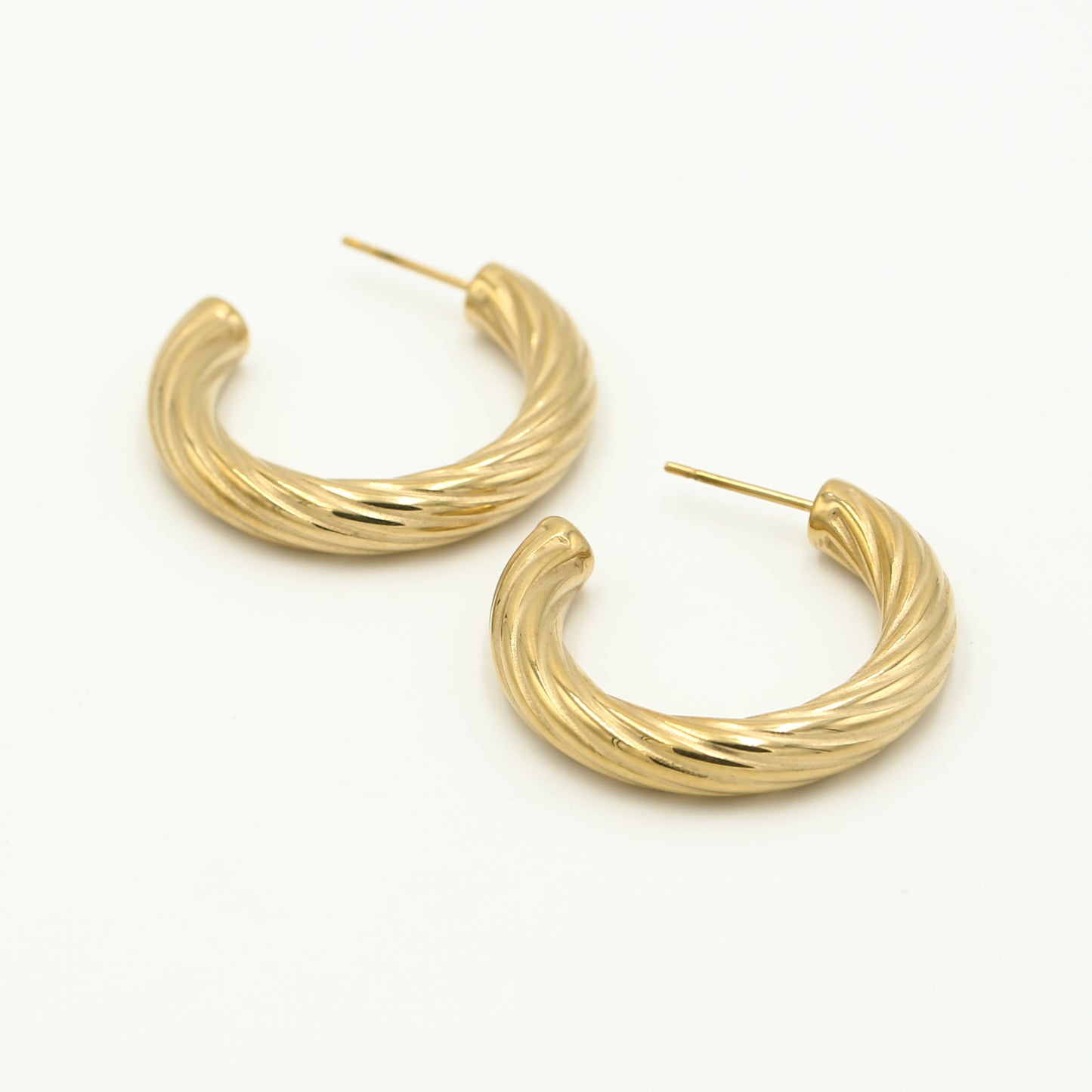 LOD of Love - Oorbel Hoop met Gedraaid Patroon