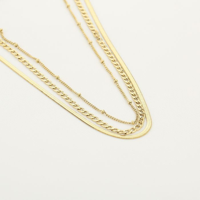 LOD of Love - Triple Layer Ketting Gold