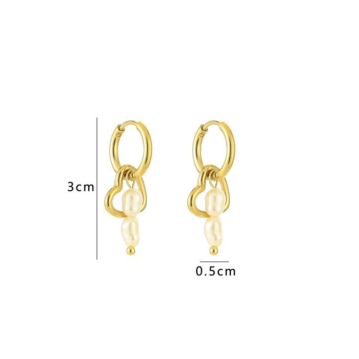 LOD of Love – Pearl Drop Hoops Goud