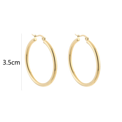 LOD of Love – Ronde Gouden Oorbellen 3.5 cm
