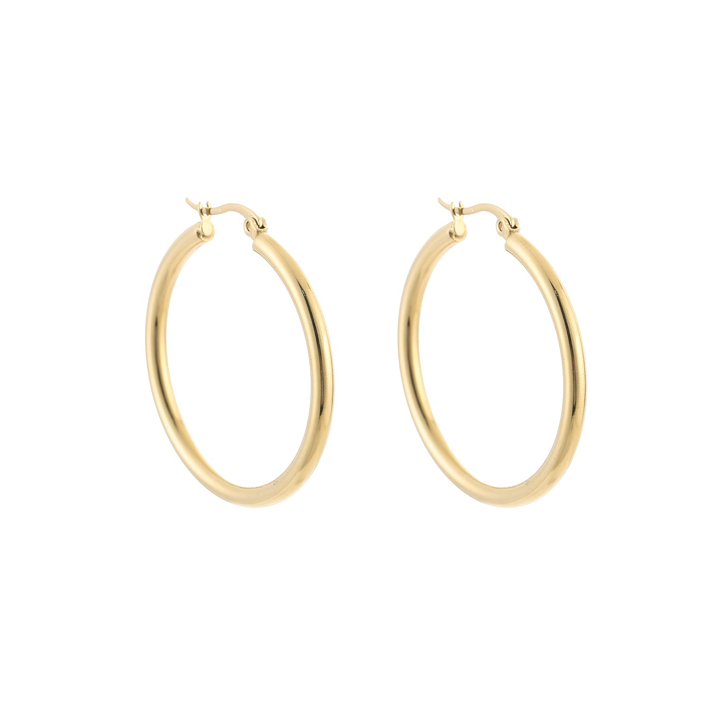 LOD of Love – Ronde Gouden Oorbellen 3.5 cm