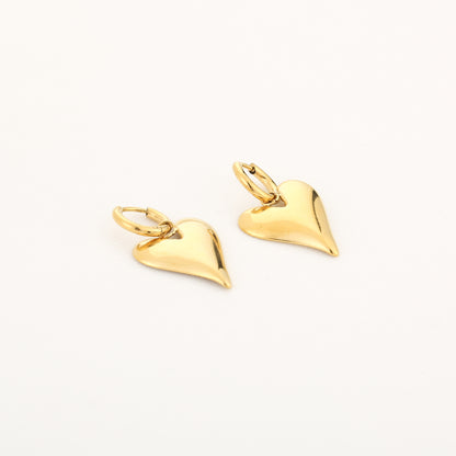 LOD of Love Gouden Hoepeloorbellen met Elegante Hartbedel