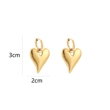 LOD of Love Gouden Hoepeloorbellen met Elegante Hartbedel