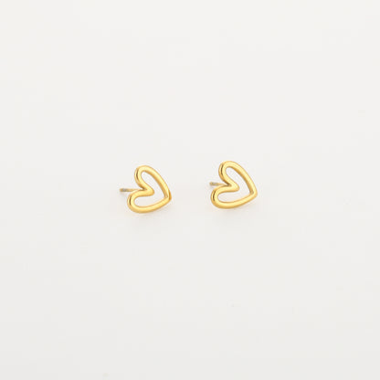 LOD of Love Gouden Hartvormige Oorknopjes